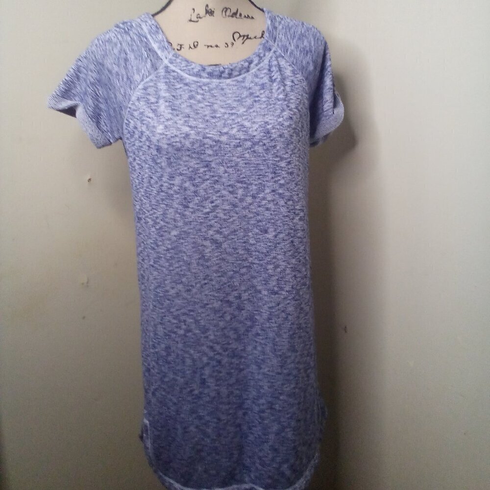 Max Studio Weekend Dress S Women Short Sleeve Sweatshirt Dress Blue
